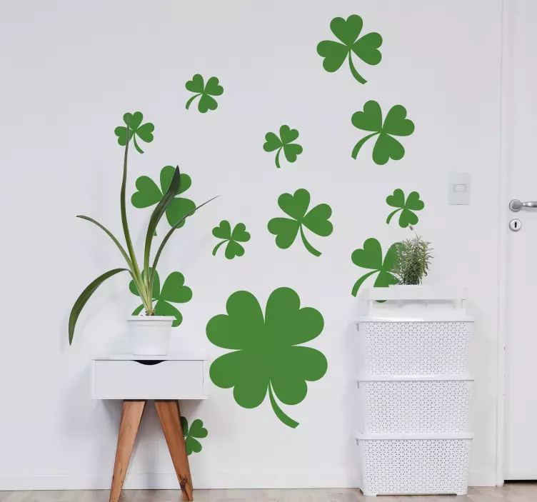 Shamrock plants plant wall sticker - TenStickers