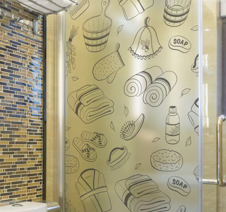 Shower screen sticker for soothing spa vibes - TenStickers