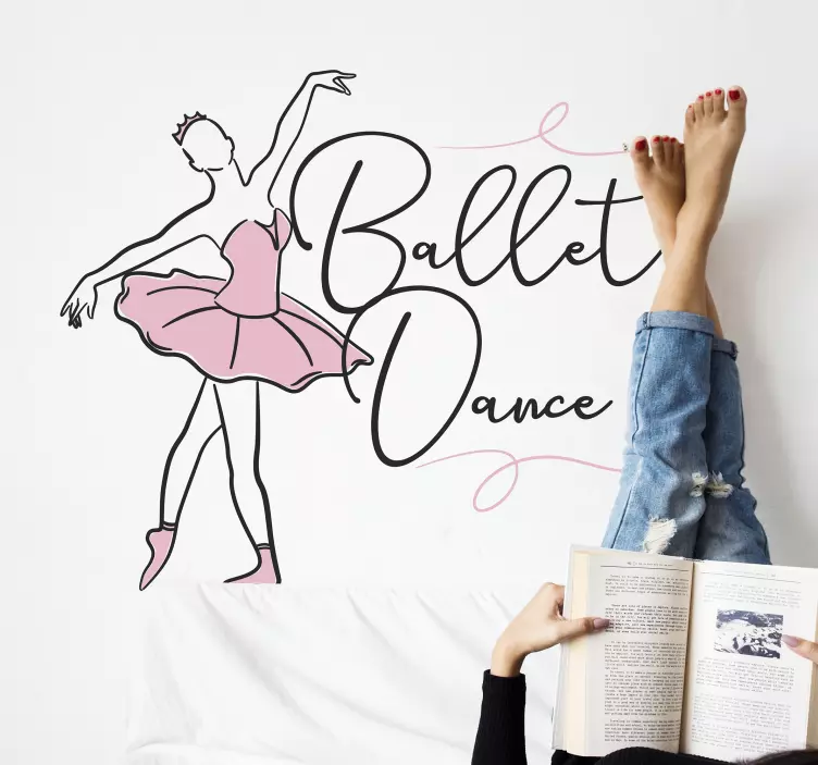 Silhouette of a ballet dancer  dance sticker - TenStickers