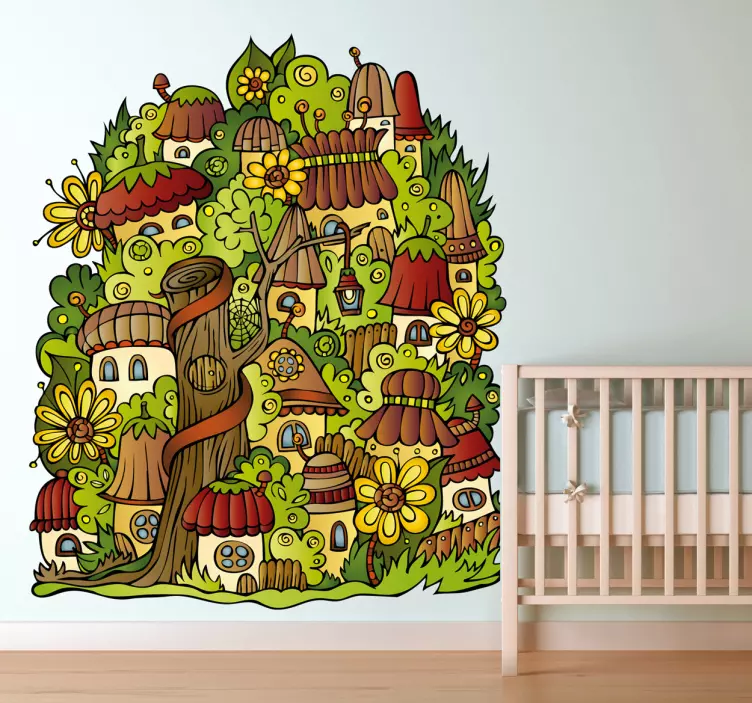 Small Town Wall Sticker - TenStickers