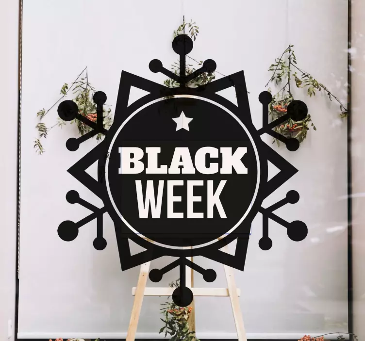 Snowflake black week black friday decal - TenStickers