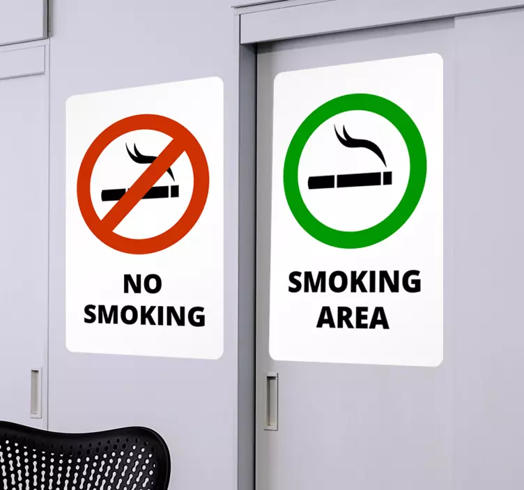 Stickers indication no smoking door sticker - TenStickers