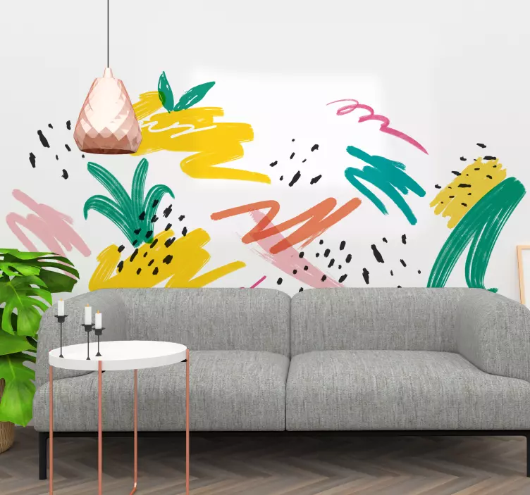 Summer Memphis Abstract Wall Sticker - TenStickers