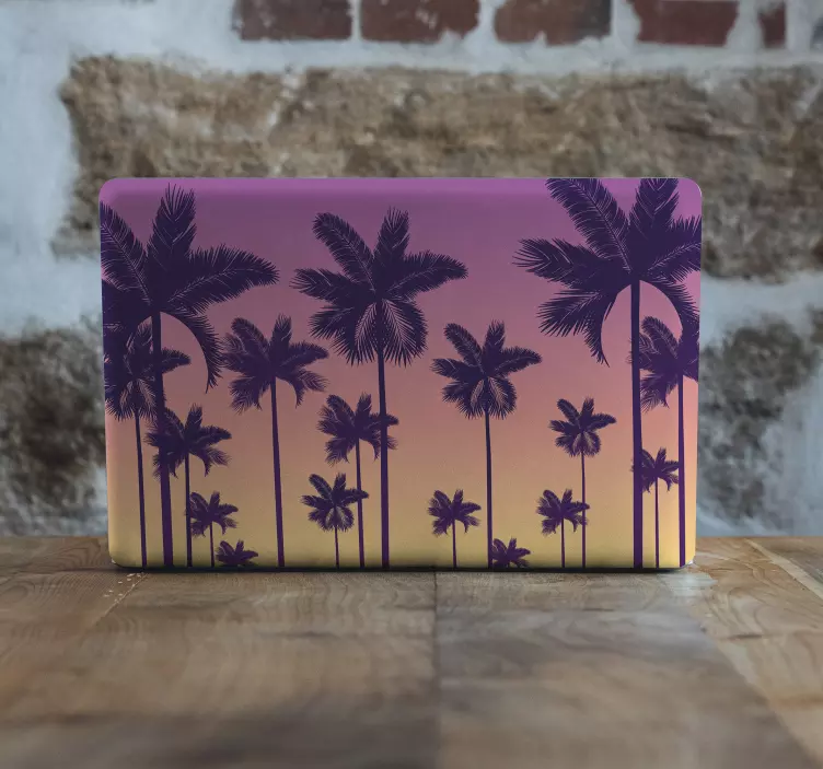 Sunset palms laptop skins decal - TenStickers