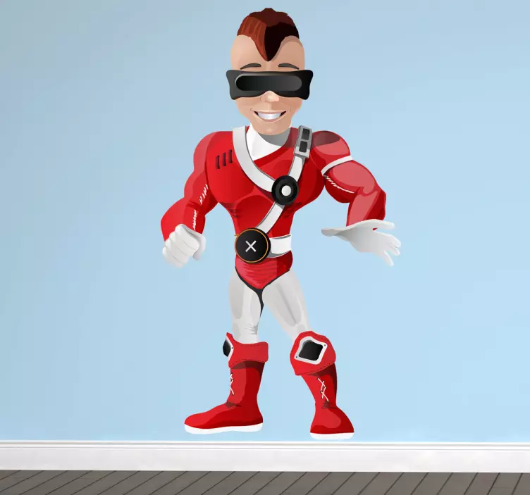 Superhuman Vision Hero Sticker - TenStickers