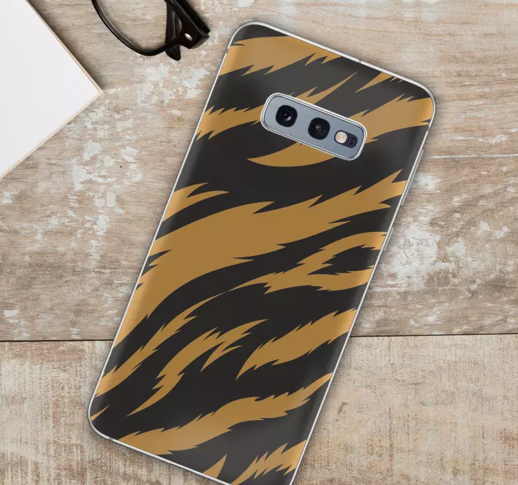 Tiger Texture Samsung Sticker - TenStickers