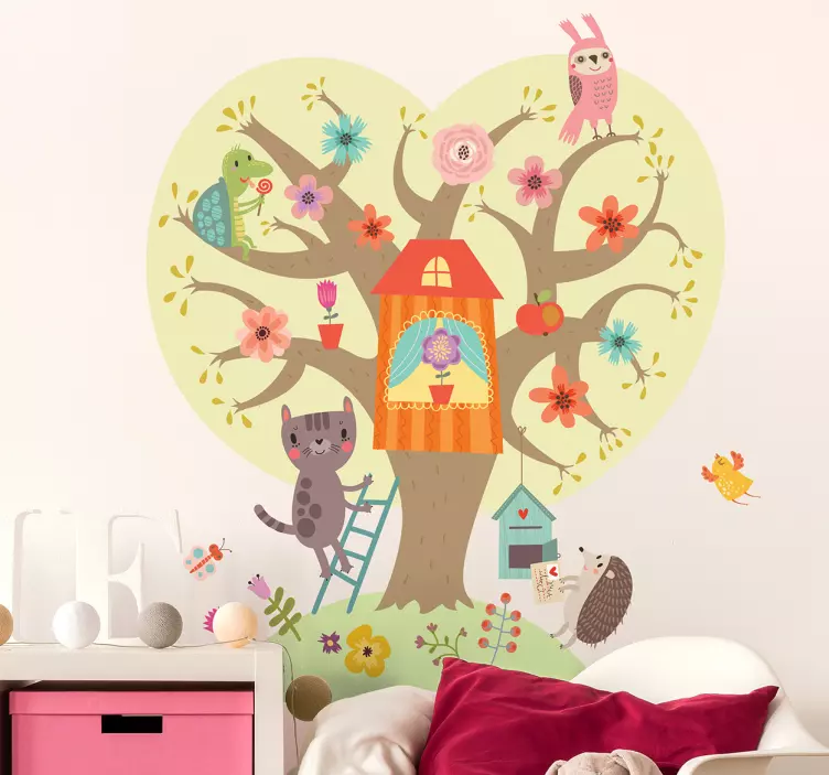 Tree and animals wall sticker wall sticker - TenStickers