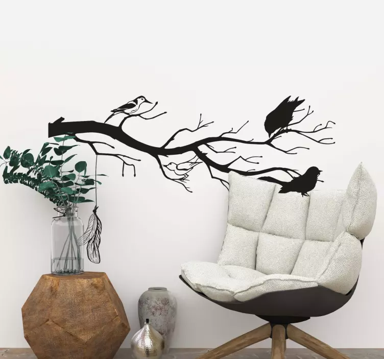 Tree and birds  tree wall sticker - TenStickers