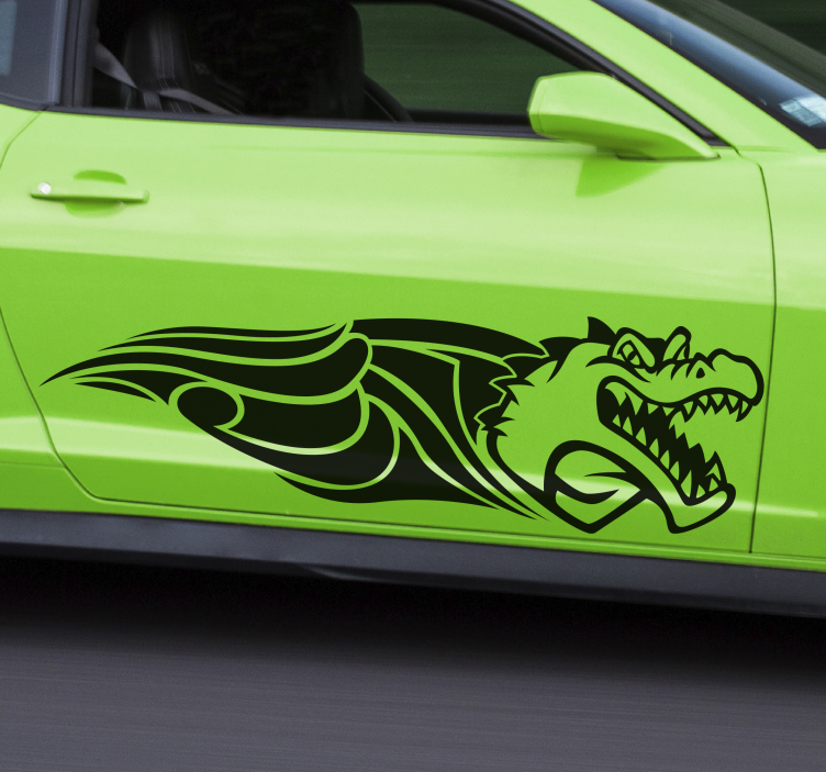 Tribal crocodile car sticker - TenStickers