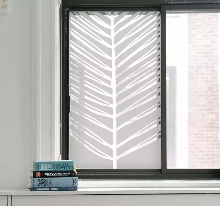 Tropical leaf window sticker - TenStickers