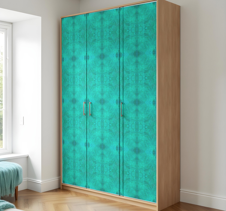 Turquese texture pattern furniture sticker - TenStickers