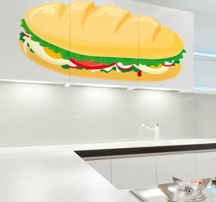 Veggie Sandwich Sticker - TenStickers