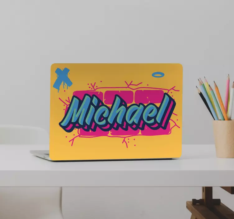 Vibrant custom graffiti laptop skin - TenStickers