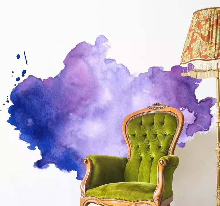 Vibrant Watercolor Splash abstract wall sticker - TenStickers