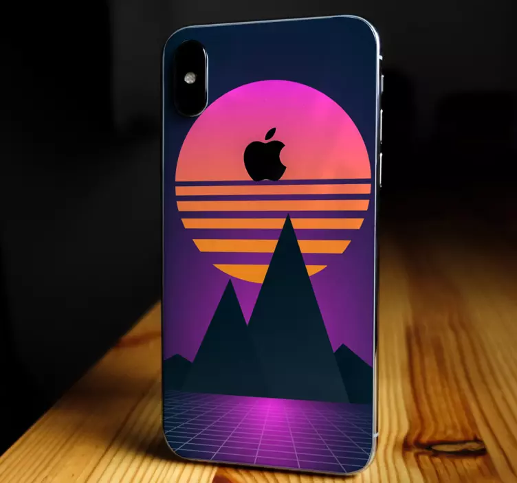 Vintage and retro sun iPhone sticker - TenStickers