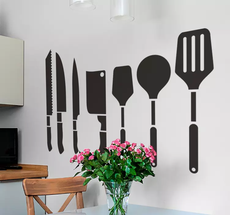 vintage kitchen set  kitchen wall sticker - TenStickers