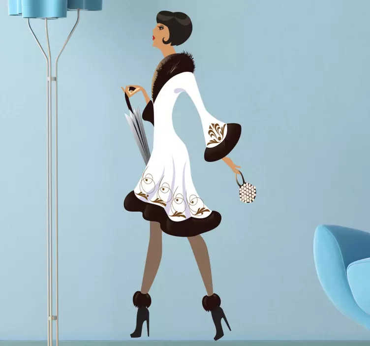 Vintage Lady Sticker - TenStickers