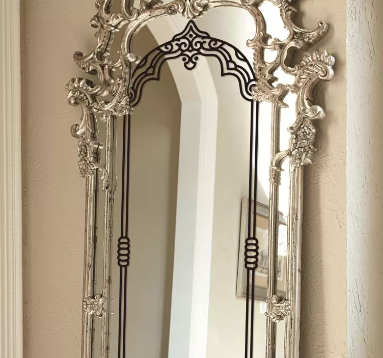 Vintage mirror frame sticker - TenStickers