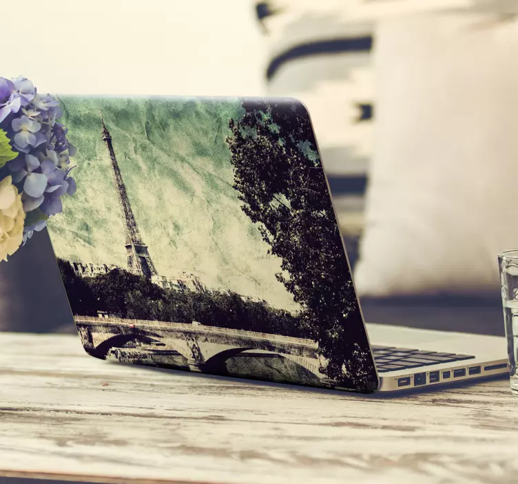 Vintage Paris laptop sticker - TenStickers