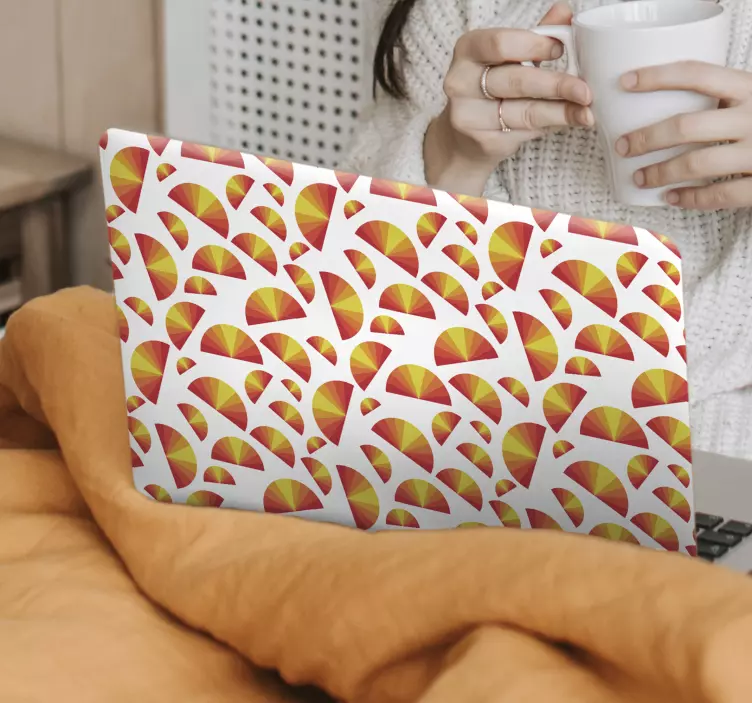 Vintage Sunset pattern laptop skins - TenStickers