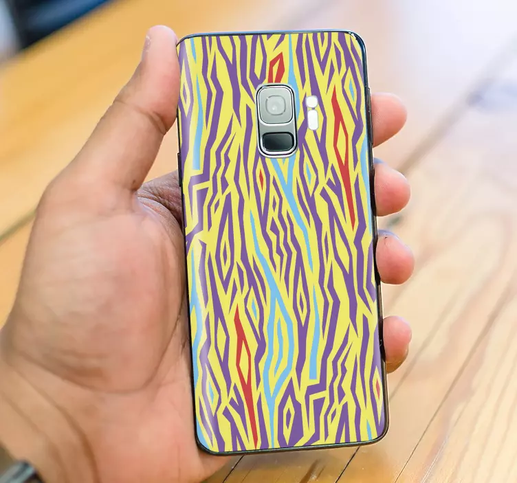 Vintage Zebra animal print Samsung stickers - TenStickers