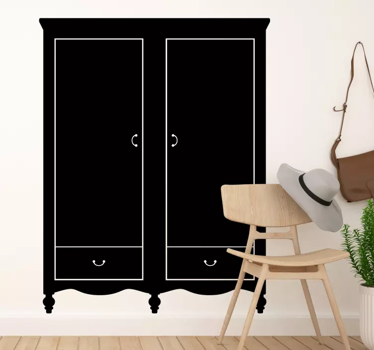 Wardrobe Theme Wall Sticker - TenStickers