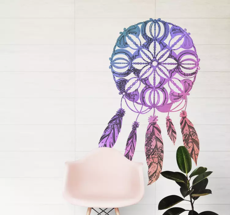 Watercolor dream catcher object decal - TenStickers