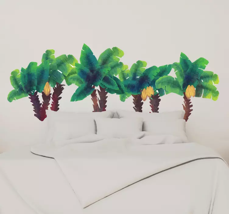 Watercolor palm tree wall sticker - TenStickers