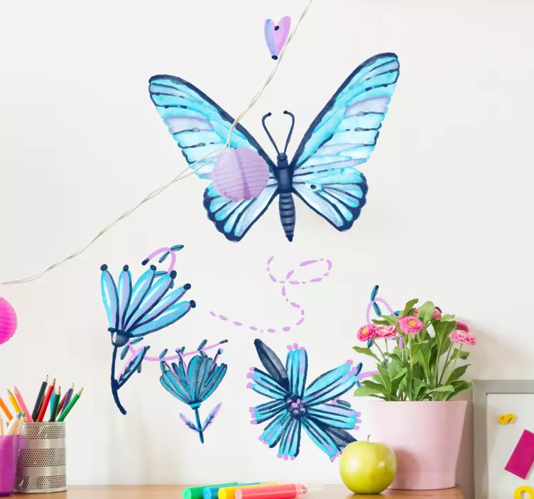 Watercolour Butterfly - TenStickers