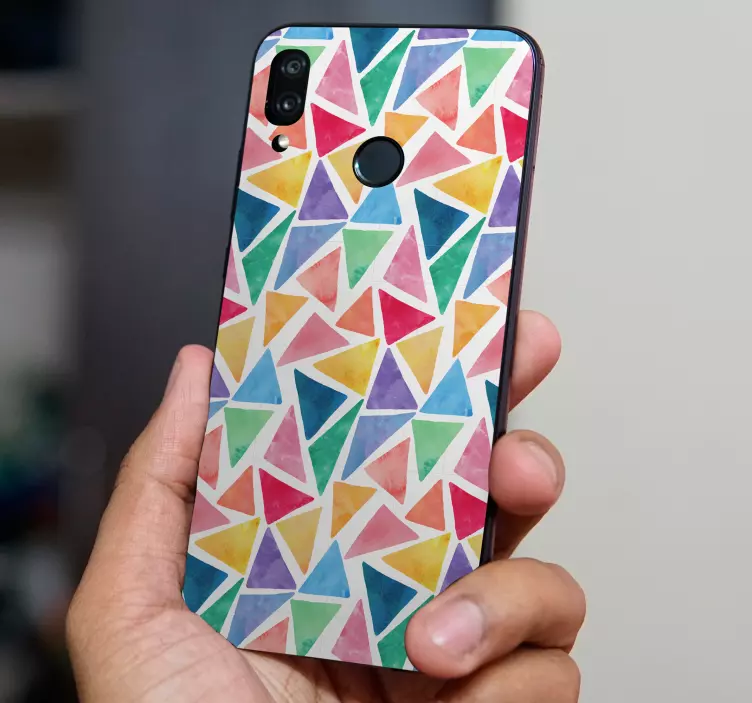 Watercolour mosaic (huawei) decal - TenStickers