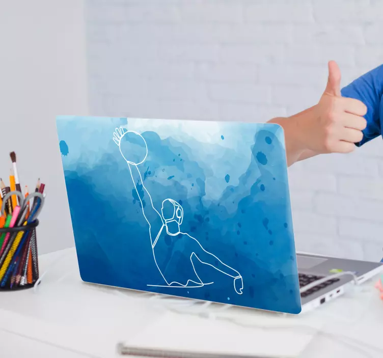 Waterpolo laptop wall decor - TenStickers