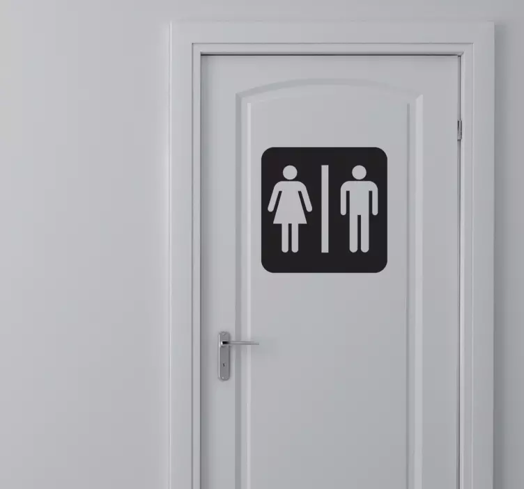 WC Male & Female Toilet Sticker - TenStickers