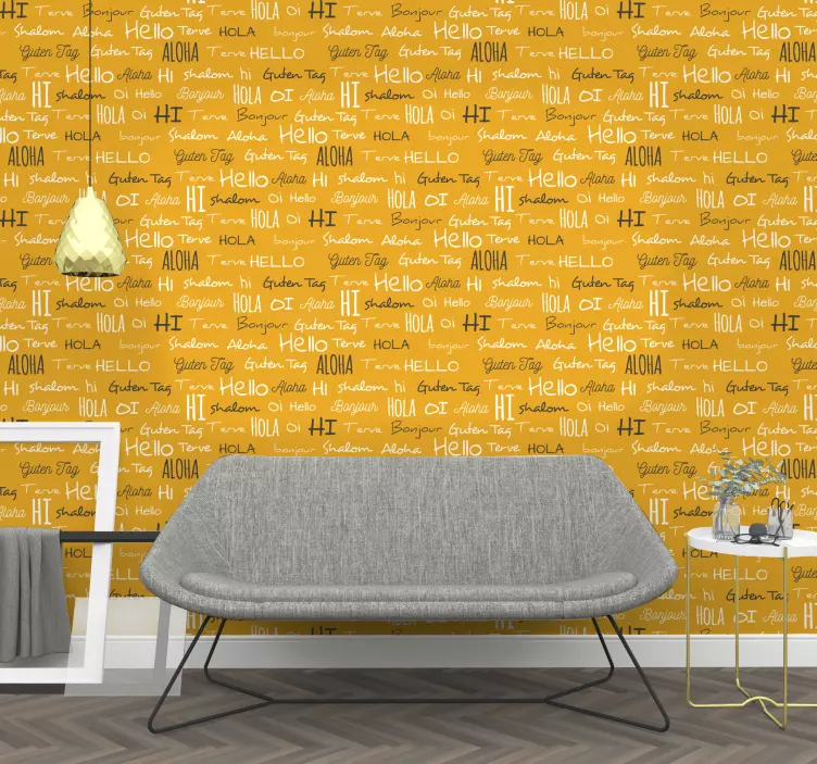 Welcome in languages Wall Mural sticker - TenStickers