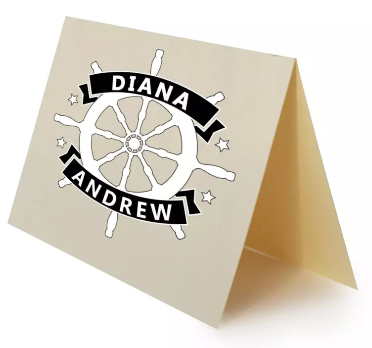 Wheel Wedding Customisable Decorative Sticker - TenStickers