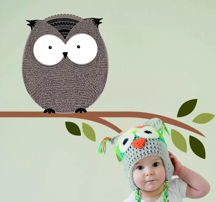 Wild Africa for kids owl boy bird wall sticker - TenStickers