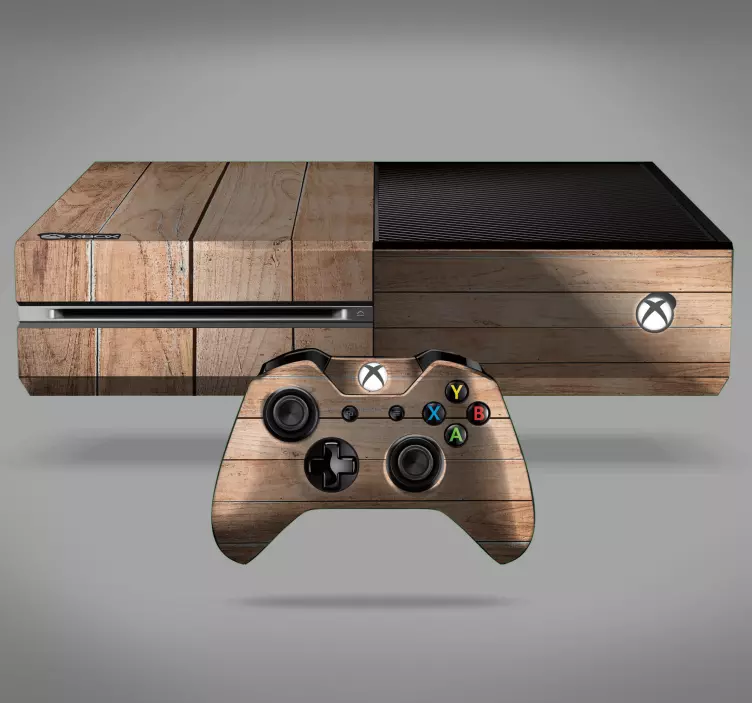 Wooden texture xbox sticker - TenStickers