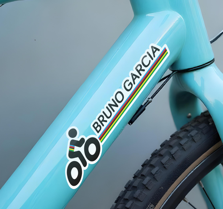 World Champion colours and name bike sticker - TenStickers