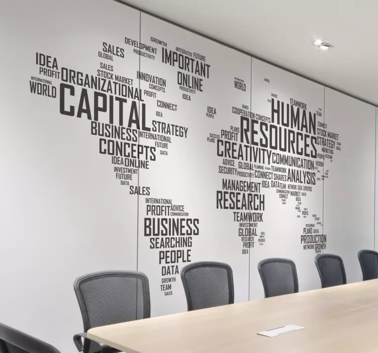 Companies world map wall sticker - TenStickers