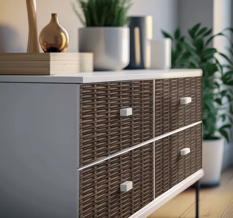 Woven Rattan: A type of weaving material made from the stems of r - TenStickers