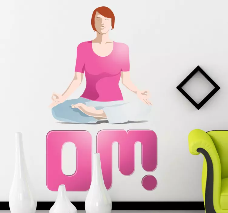 Yoga Om Wall Sticker - TenStickers