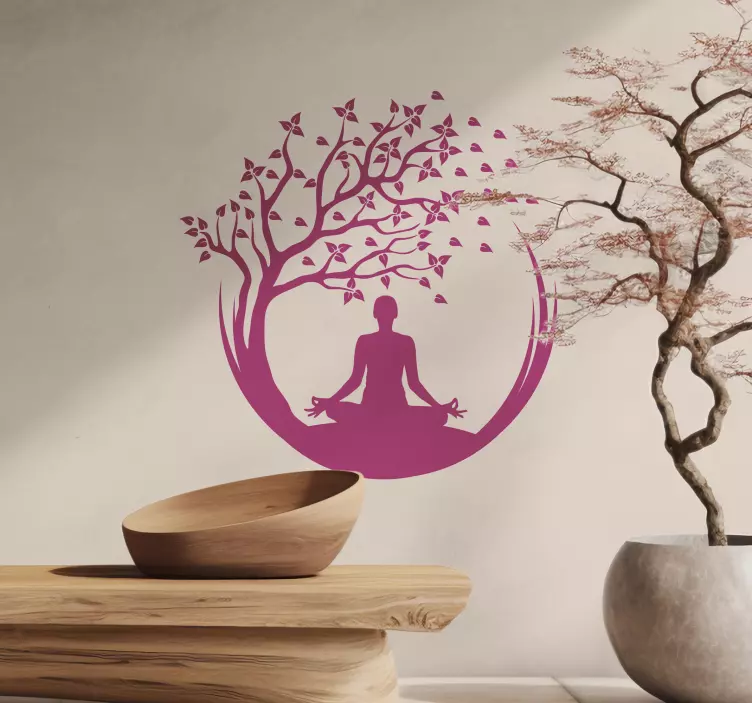 Yoga tree wall sticker - TenStickers