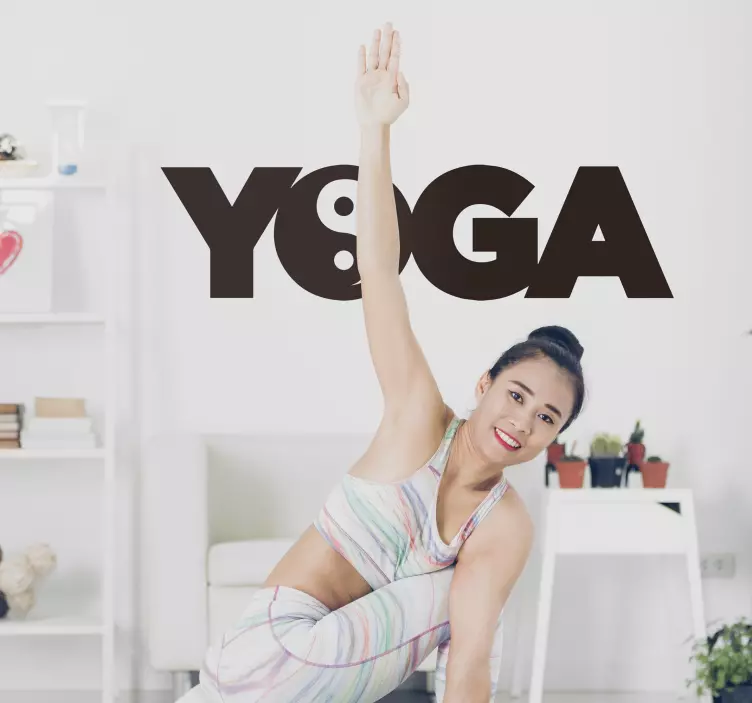 Yoga Word Wall Text Sticker - TenStickers