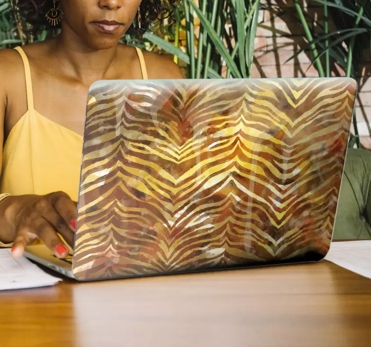 Zebra watercolor texture laptop skins - TenStickers