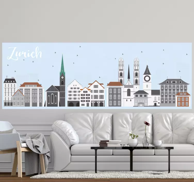 Zürich city landscape country sticker - TenStickers
