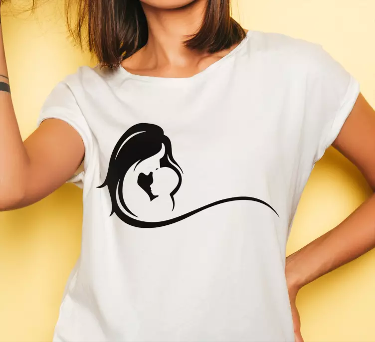 A mom holding his baby Mothers day shirt - TenStickers
