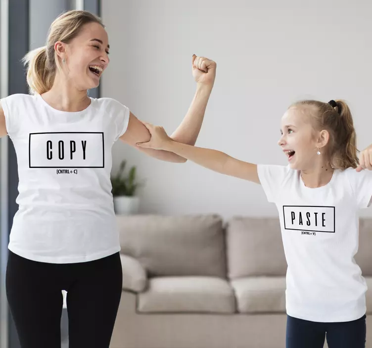 Copy and paste Mother daughter shirt - TenStickers