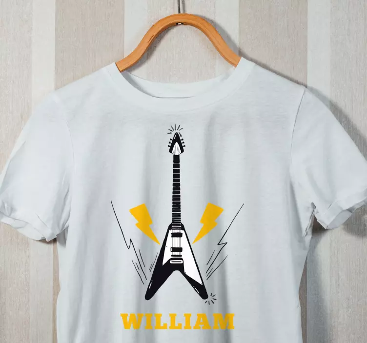 Custom electric guitar t-shirt - TenStickers