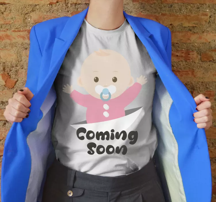 Funny Coming Soon Maternity Baby shirt - TenStickers