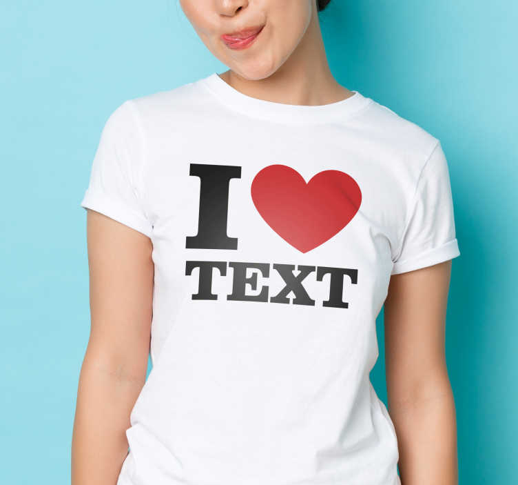 "I love" t-shirt with name - TenStickers