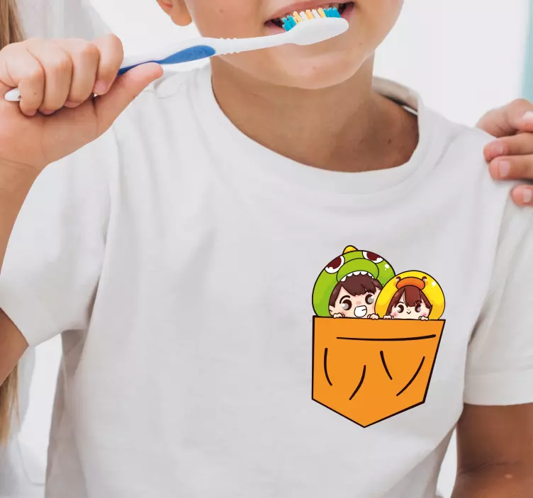 Japanese Anime in Pocket custom t-shirt - TenStickers